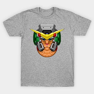 Gundam Cats: Helm wearing Feline Fashion T-Shirt